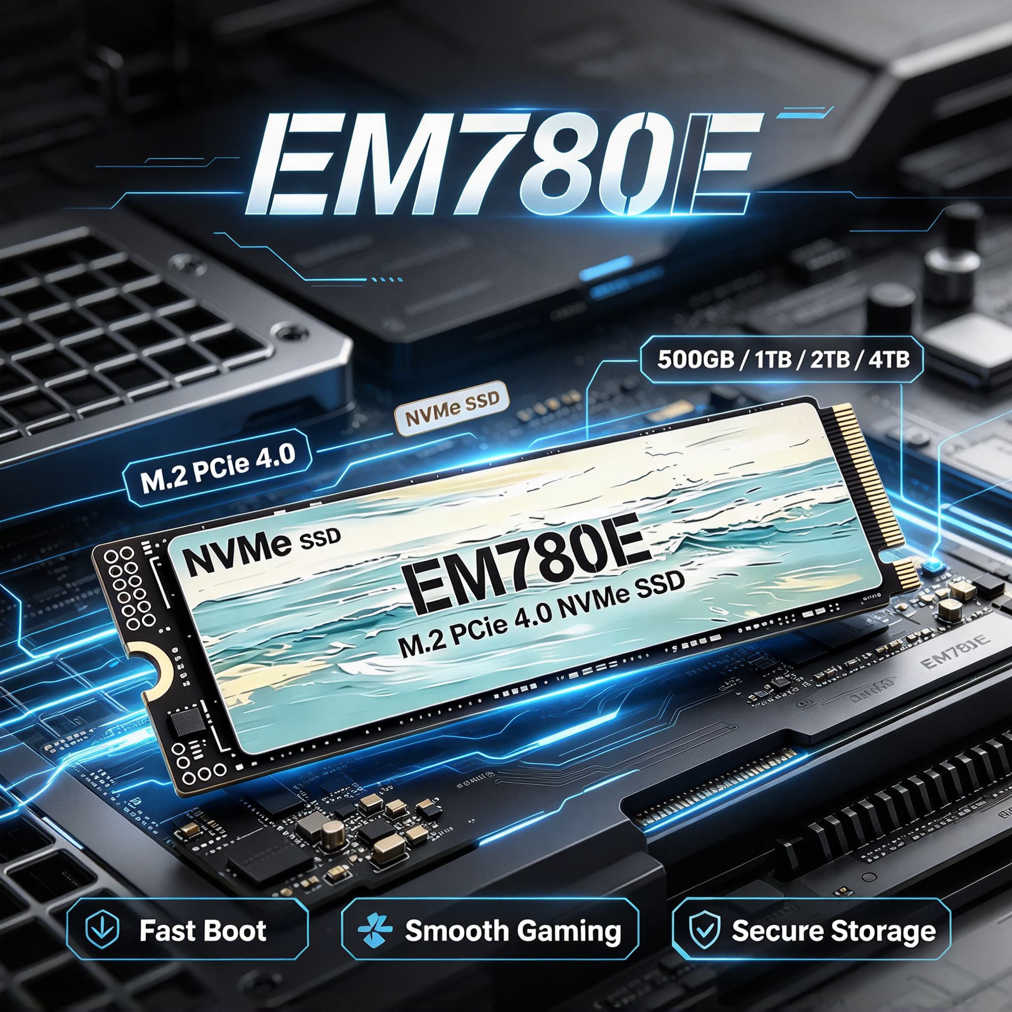M.2 Nvme 4Tb Pcie 4.0 Ssd - SSD Interno EM780E M.2 NVMe PCIe