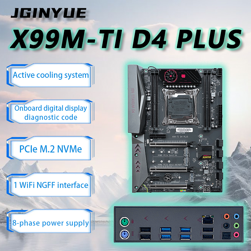 X99 Dual Cpu Motherboard Combo - JGINYUE X99 placa-mãe Intel LGA 2011-3