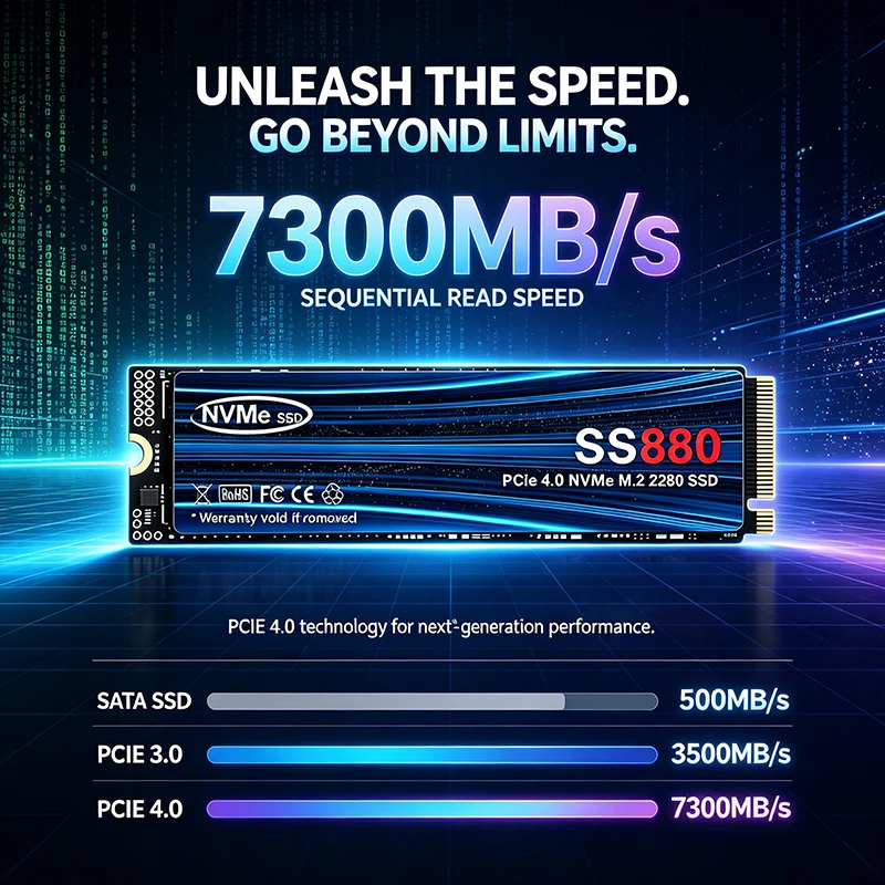 SSD NVMe SS880 com unidade int - M.2 Nvme 4Tb Pcie 4.0 Ssd avaliação e preço