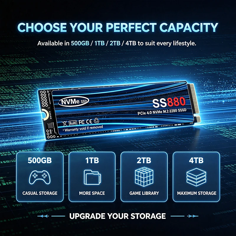 SSD NVMe SS880 com unidade int - M.2 Nvme 4Tb Pcie 4.0 Ssd avaliação e preço