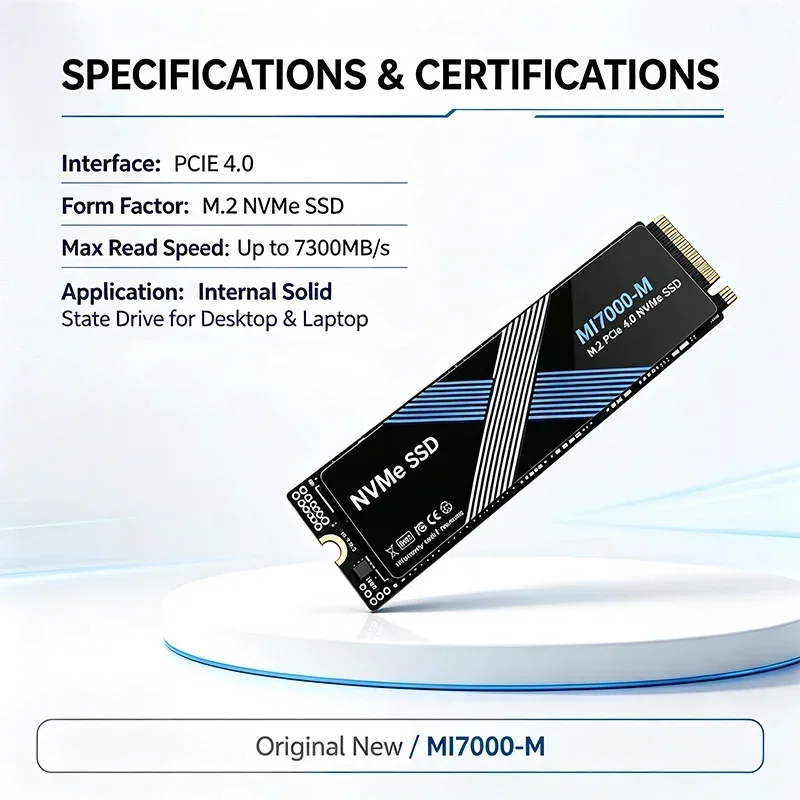 SSD NVMe M.2 PCIe 4.0 MI7000-M - M.2 Nvme 4Tb Pcie 4.0 Ssd avaliação e preço